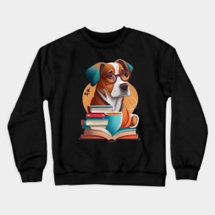 Books And Coffee And Dogs And Social Justice Crewneck Sweatshirt
